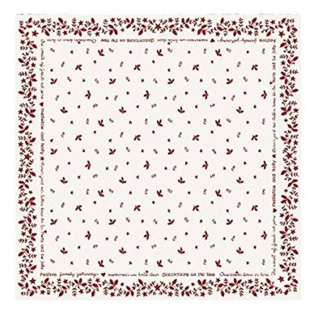 HERITAGE LACE Heritage Lace CT-3636IR Christmas Time 36 x 36 Table Topper - Ivory & Red CT-3636IR